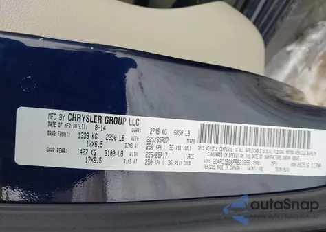 2015 Chrysler Town & Country Touring z USA, uszkodzony, nr VIN 2C4RC1BG8FR521898